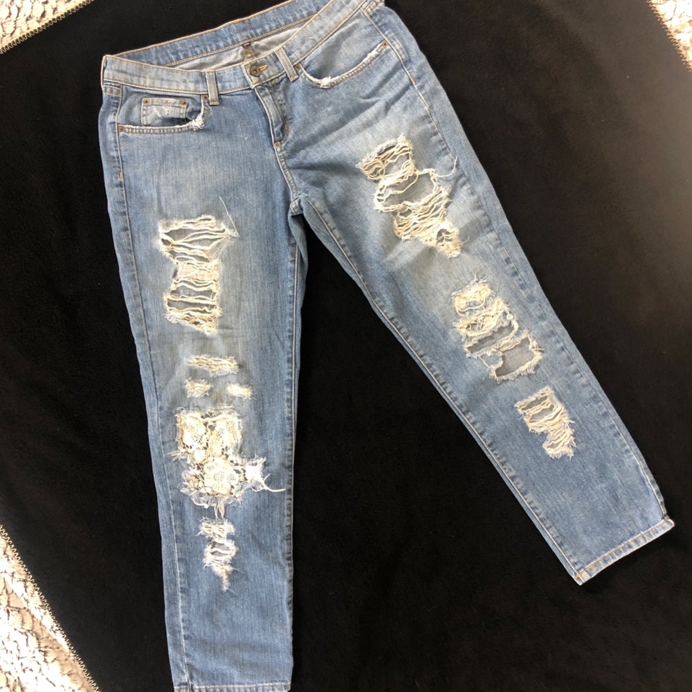 CARMAR Embellished Denim 28. NWOT